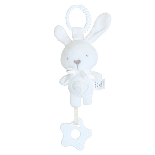 Manufacturer 0-1 year old baby stroller pendant with musical teether stroller hanging baby comfort toy wholesale