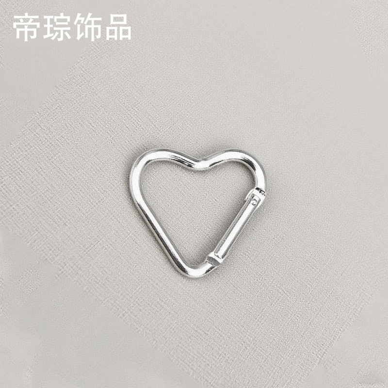 爱心登山扣背包外挂背包扣水壶扣心形桃心扣跨境外贸DIY饰品配件|undefined