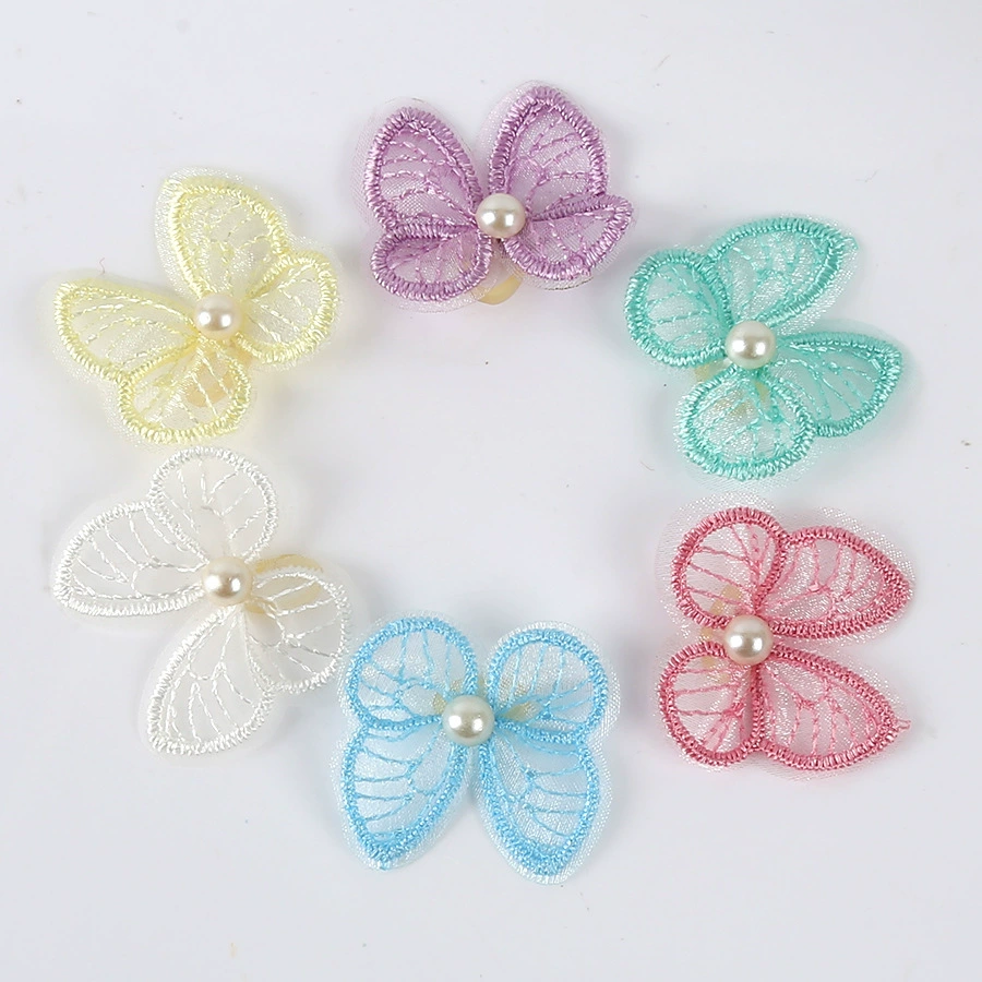 Новые двухслойные банты для домашних животных милые маленькие свежие аксессуары для волос