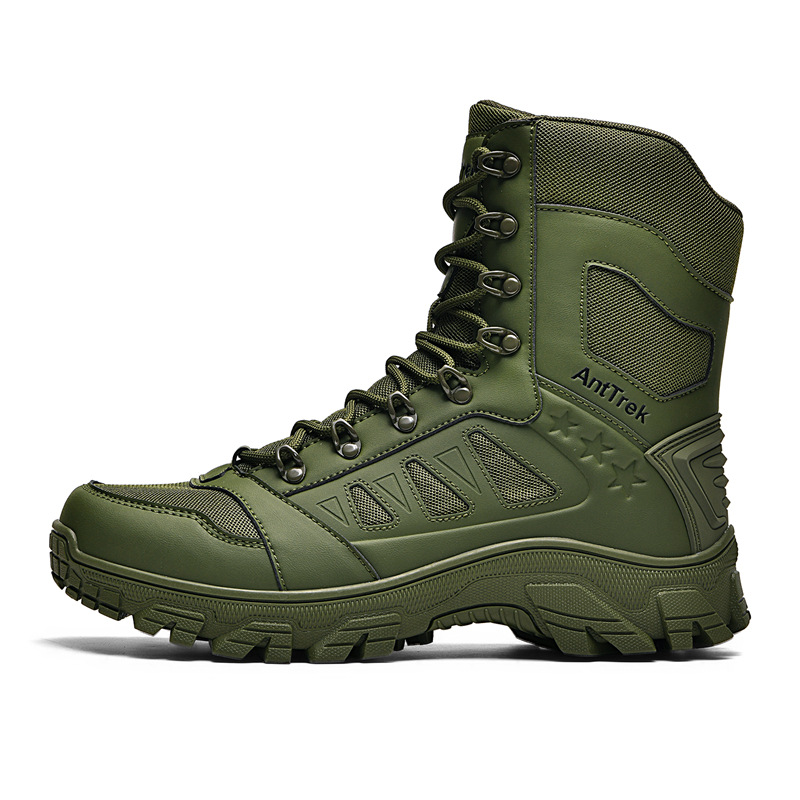 Transfronterizos resistentes a la explosión de venta directa nuevo entrenamiento a pie de combate a pie cómodo desgaste botas militares gruesas zapatos de montaña