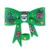 Bow straw lid-Christmas-green