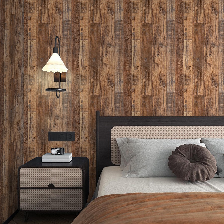 44cm*2000cm Retro Wood Panel Wallpaper – Self Adhesive Rustic Wall Paper For Cozy Farmhouse Interior Design_voghion.com