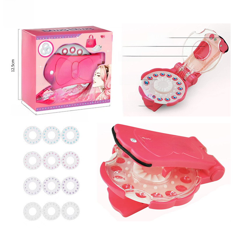 Cross-border creative DIY sticker drill machine bling bling magician drilling machine girl accessories toy gift hair accessories
