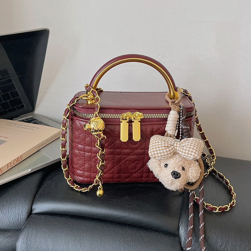 Bolso de mujer de comercio exterior nueva moda caja de mano bordada de diamante bolso cuadrado de oro cadena bolso de hombro
