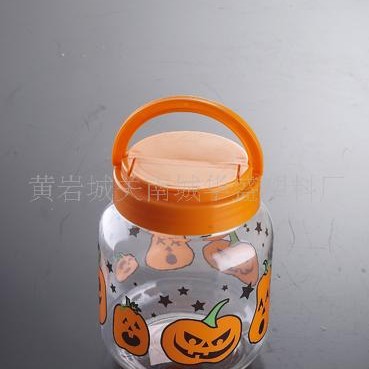 厂家直销1200ml 塑料罐 pet透明食品盒  茶叶铁件包装桶 异形斜口