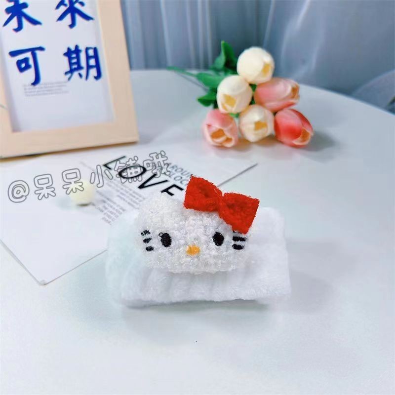 Arco banda de pelo al por mayor de las niñas de color sólido todo partido de maquillaje absorbente de sudor-limpieza lavado de cara correa de muñeca de franela banda de pelo