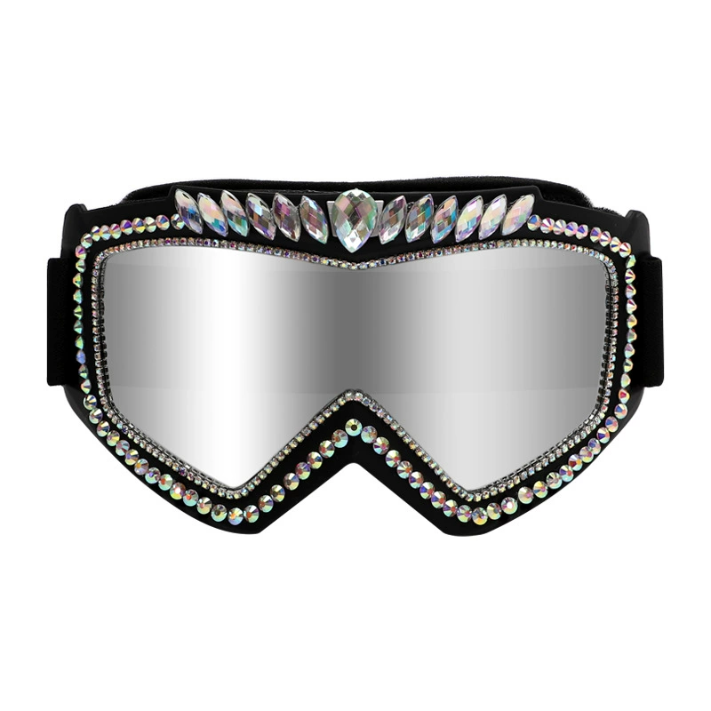 Cross -border spot music festival carnival steam race Bo punk ski rider inlaid diamond fantasy colorful mirror