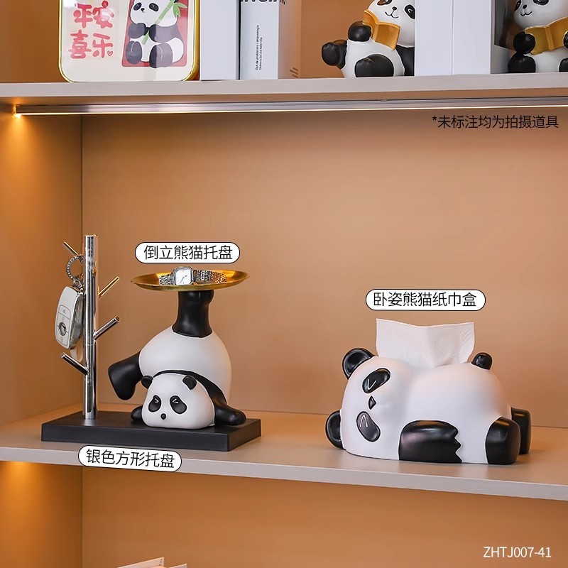 クリエイティブパンダワインキャビネット装飾品リビングルームテレビキャビネットサイドボード装飾玄関靴キャビネットホームクラフト|undefined