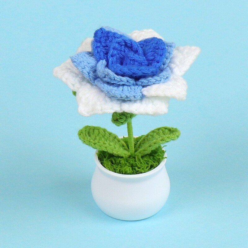 完成したウールひまわり鉢植えスズラン造花チューリップデスクトップ装飾品バレンタインデー教師クラスメートギフト|undefined