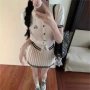 夏季新款气质百褶套装
