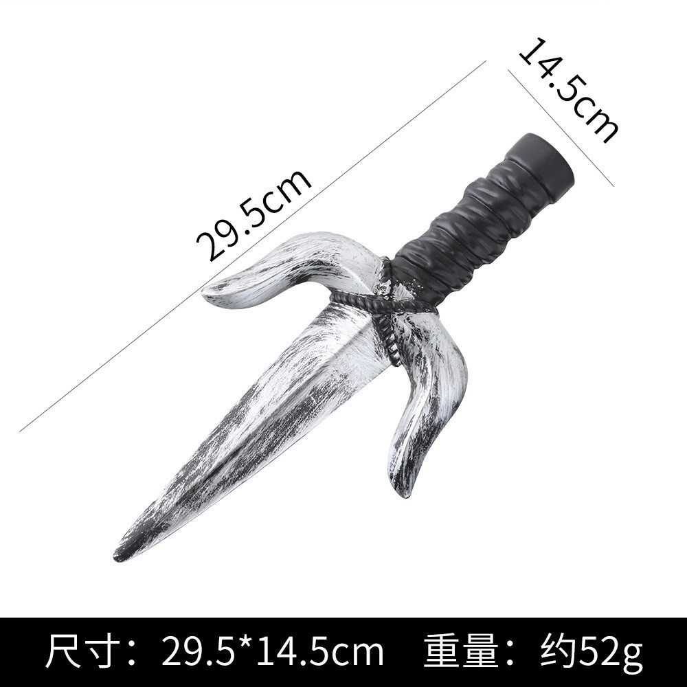 Halloween accesorios cuchillo de punta sangriento soplado cuchillo de frutas cosplay espectáculo de hechizo juguetes de simulación cuchillo de colza de sangre