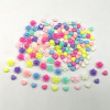 Acrylic macaron flower beads flat rose beads solid color flat flower bead DIY skewers beads beads