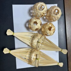 メーカー手作り竹編み船端午中秋節元宵節編みボート竹籠刺繍古風ストラップdiy材料
