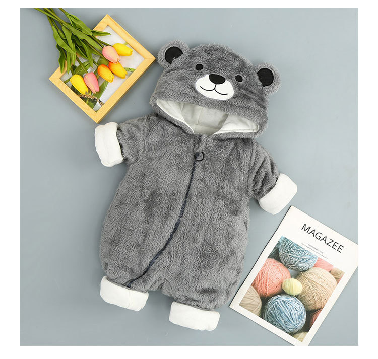 Ropa de bebé recién nacido otoño e invierno Bebé niños y niñas de una pieza de algodón acolchado mameluco Ropa de excursión para niños mameluco