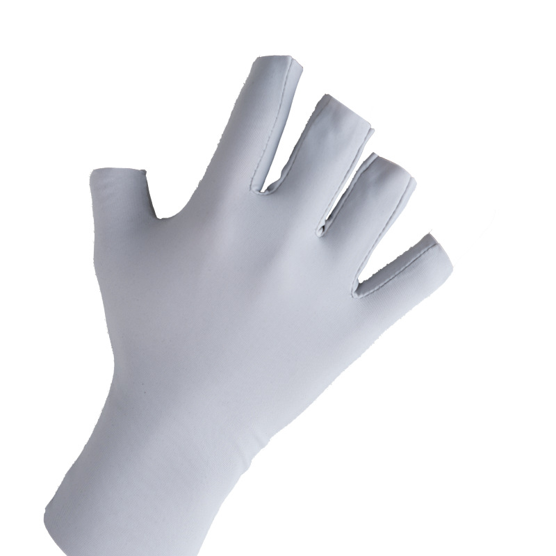 Guantes de medio dedo de verano de hielo transpirables para montar al aire libre anti-UV para hombres y mujeres guantes fríos delgados