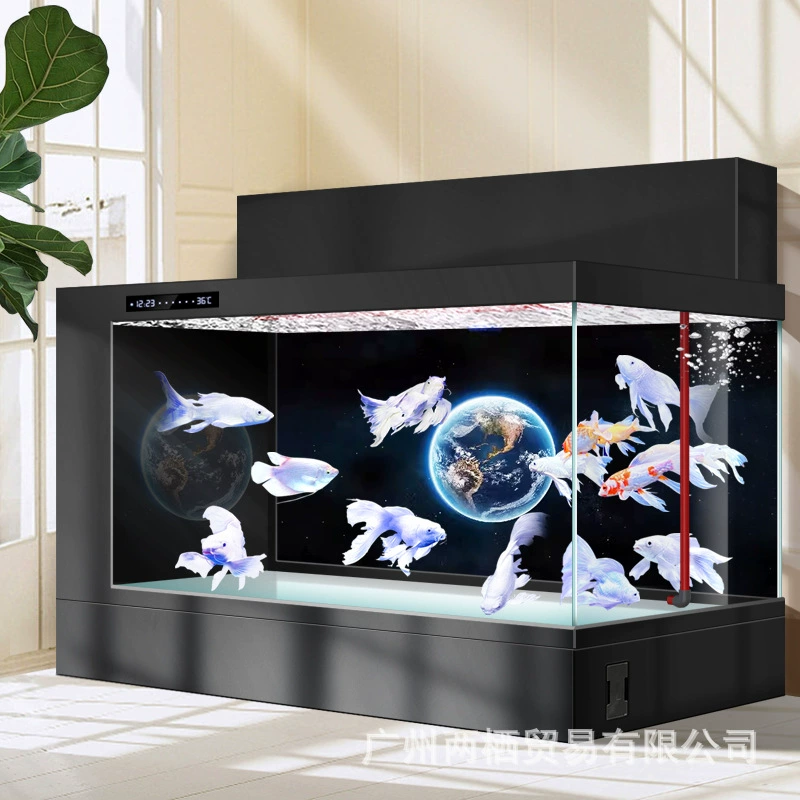 [Прямые продажи на заводе] кои супер белый стеклянный цилиндр с двойным циклом фильтрации из алюминиевого сплава без смены воды большой аквариум