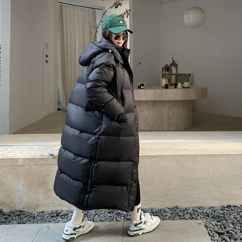 长款羽绒服女2026年冬季新款过膝韩版白鸭绒宽松时尚加厚爆款外套