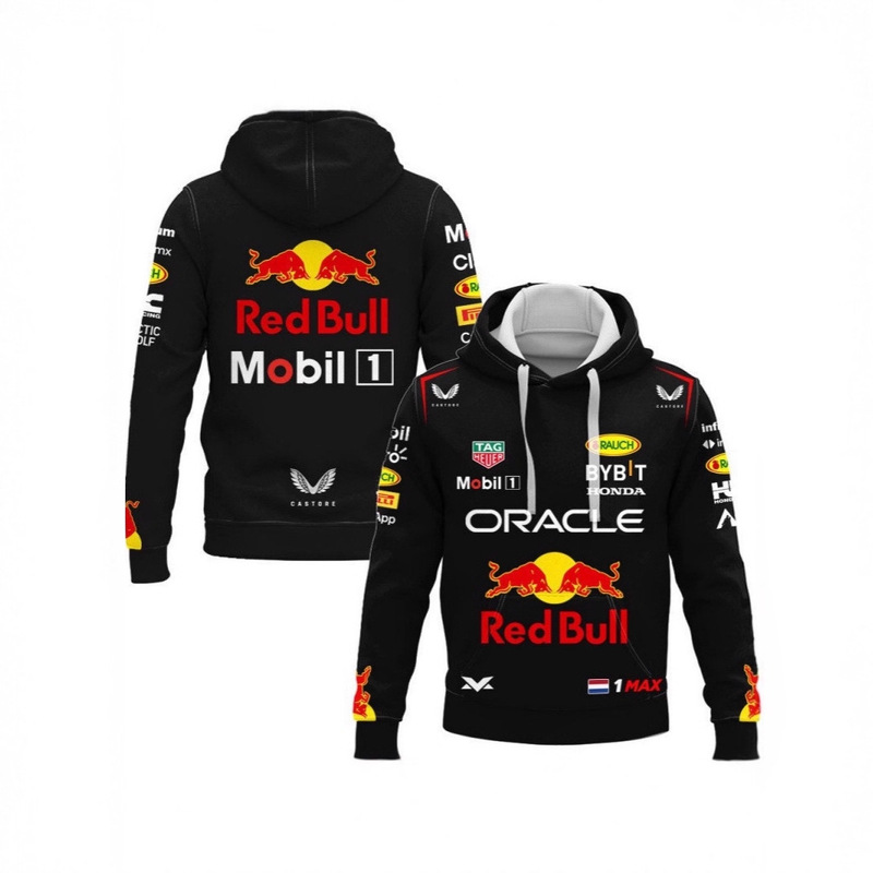 American High Street Zhongshan Sweatshirt Men's Autumn Racing Suit Motorcycle Suit Red Bull Niche Versatile Top Printed New Long Sleeves