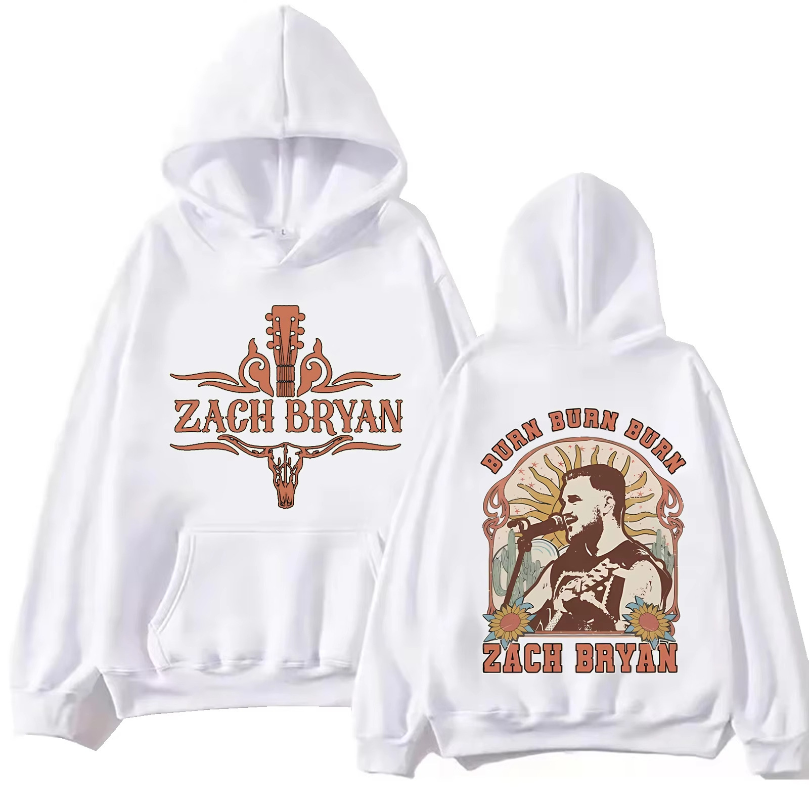2024 Zach Bryan Hoodie Tops Long Sleeve Sweatshirt Music Fan