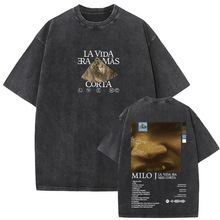 �羳230gˮϴ������Washed Vintage Rapper Milo J La Vida Era M