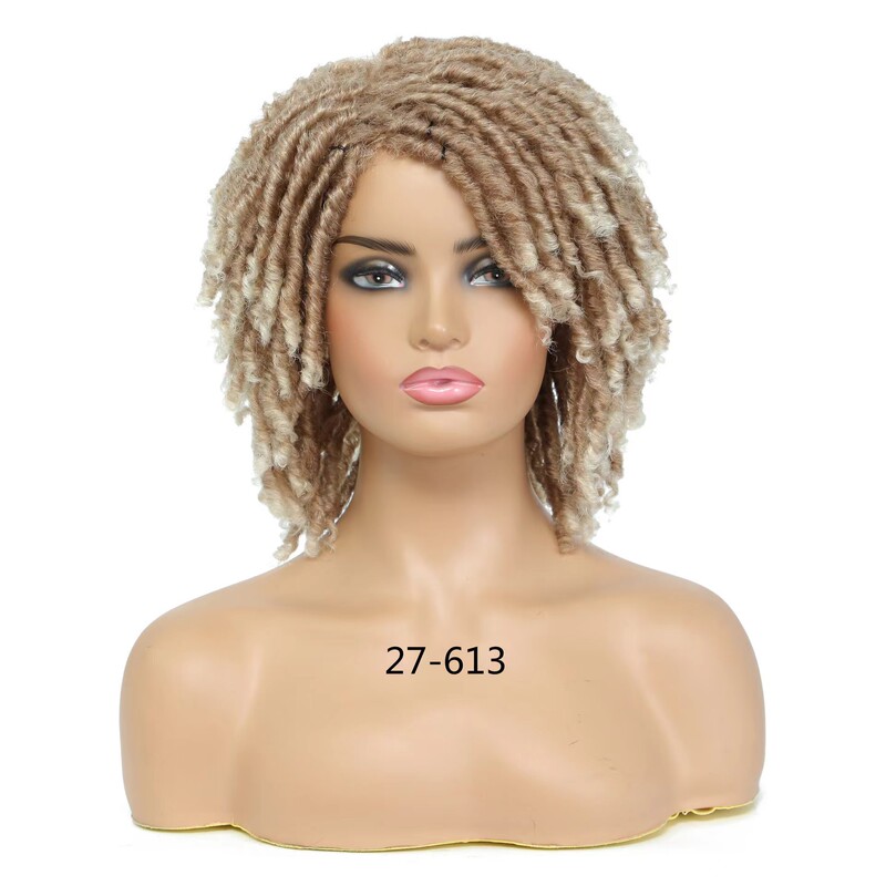 Foreign Trade Supply: Dreadlock Full Head Wig, Small Curly Wig, Dreadlock Headpiece, Hand-Twisted Braid, Side-Parted Wig Foreign Trade Supply: Dreadlock Full Head Wig, Small Curly Wig, Dreadlock Headpiece, Hand-Twisted Braid, Side-Parted Wig