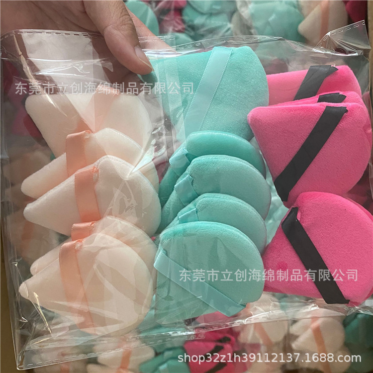 Puff de polvo triángulo super suave maquillaje soplo de polvo gran gancho de maquillaje polvo puff estudio Artista de maquillaje polvo seco puff