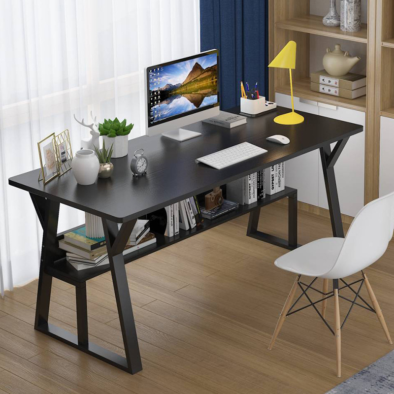 A generation of computer desktop table home bedroom simple modern desk bookshelf integrated creative student writing desk