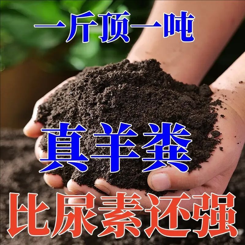 纯羊粪有机肥天然羊屎粪50斤发酵有机肥料种菜养花果树多肉营直销