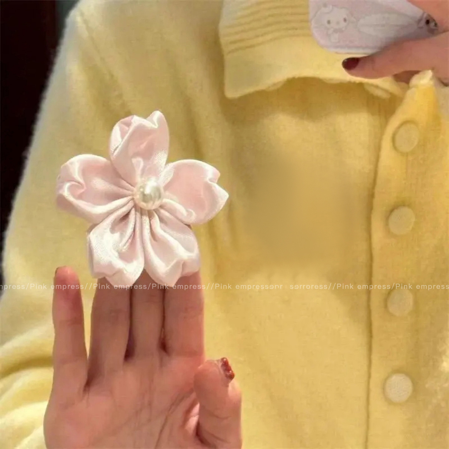 Verano vacaciones estilo Phalaenopsis horquilla femenina lateral flor de cabeza de flor falsa serie coreana alta sensación horquilla accesorios para el cabello tarjeta de foto