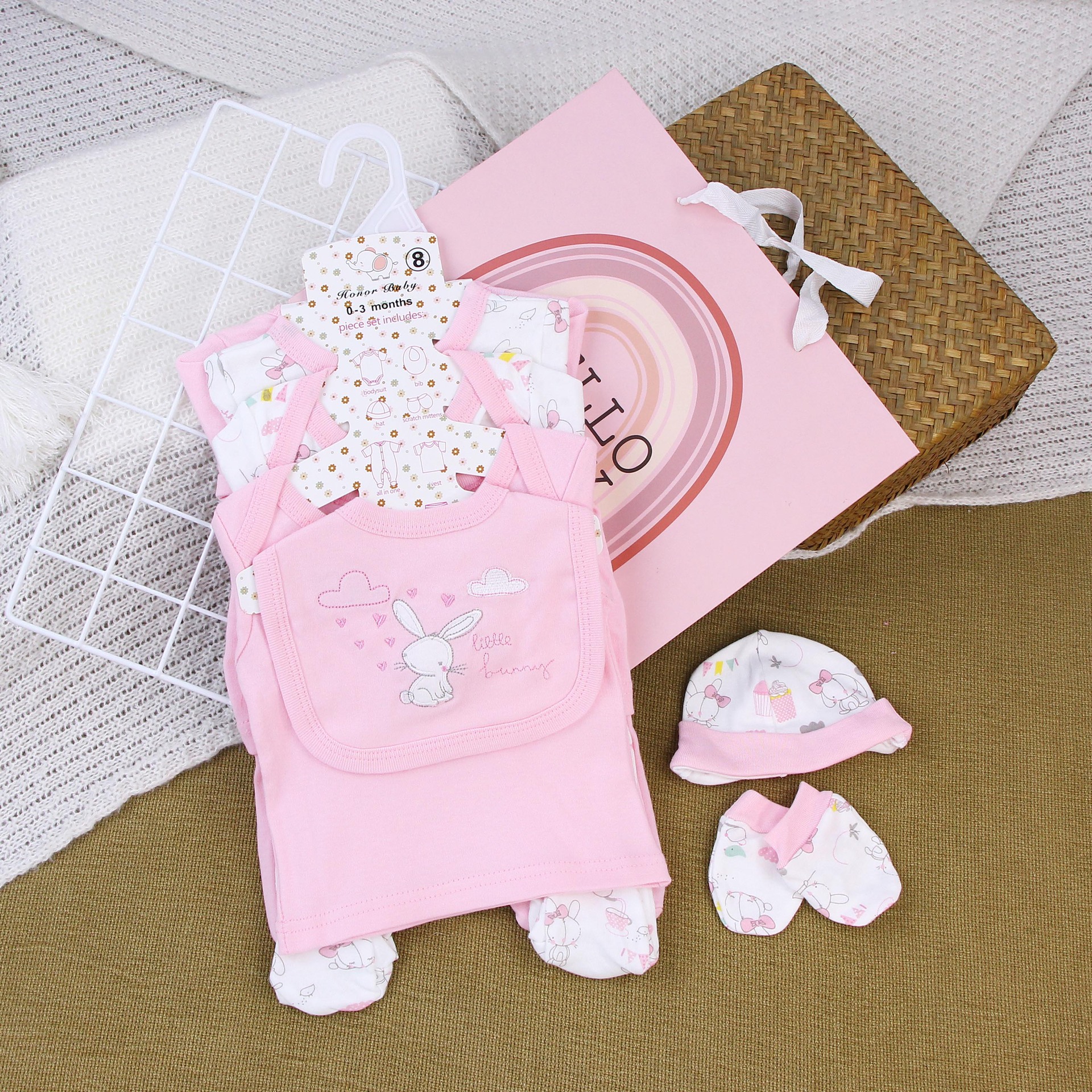 Caja de regalo de recién nacidos, ropa de escalada unida, ropa de algodón, ropa de bebé de luna llena, ropa de bebé para hombres y mujeres image 32