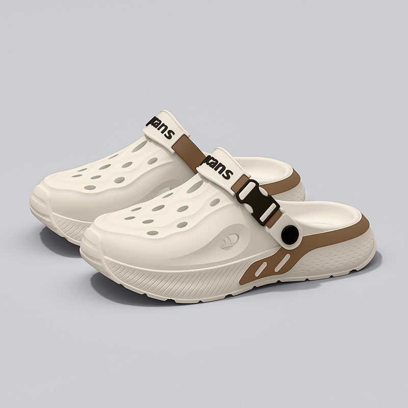 Comfortable High-End Clogs for Men in Summer 2025 New Outer Wear Beach Shoes with Increased Thick Soles for Driving and Outdoor Use