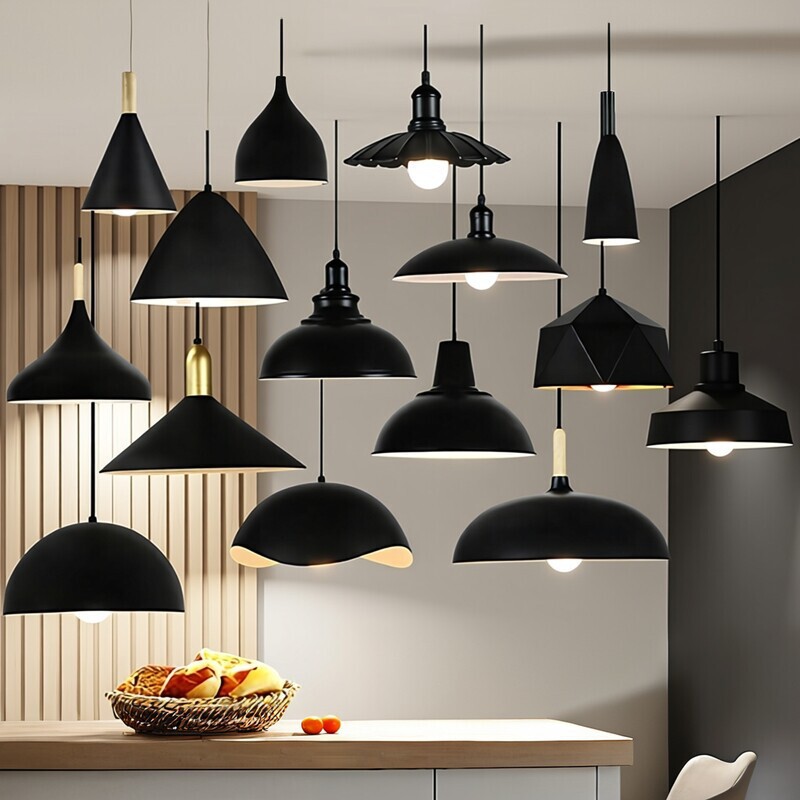 Retro American industrial style single-head pendant light for dining rooms, shops, commercial spaces, restaurants, cafes, and bars, featuring an iron lampshade Retro American industrial style single-head pendant light for dining rooms, shops, commercial spaces, restaurants, cafes, and bars, featuring an iron lampshade