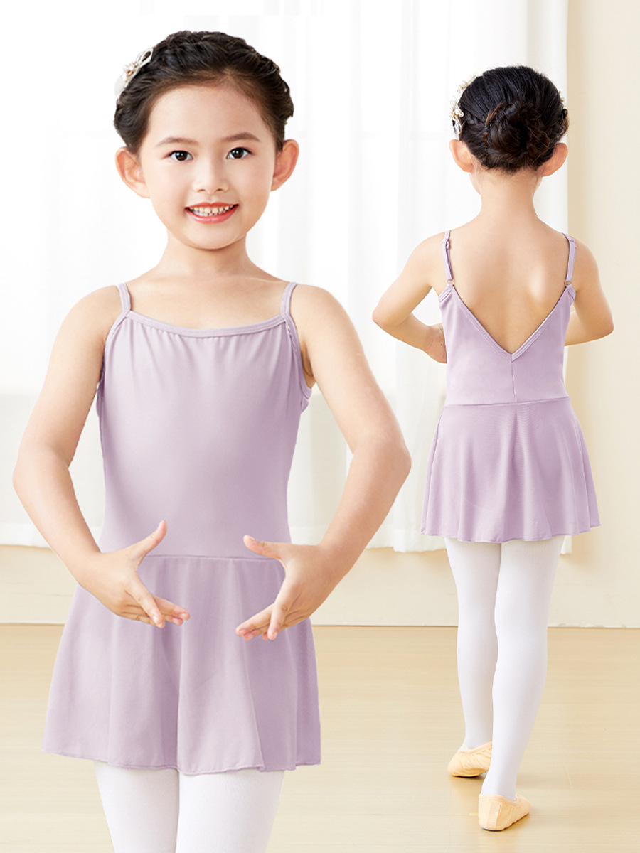 Ropa de baile para niños Honda de las Niñas Ropa de cuerpo de ballet práctica de baile chino ropa de gimnasia vestido de una pieza EXAMEN DE ARTE ropa de cuerpo