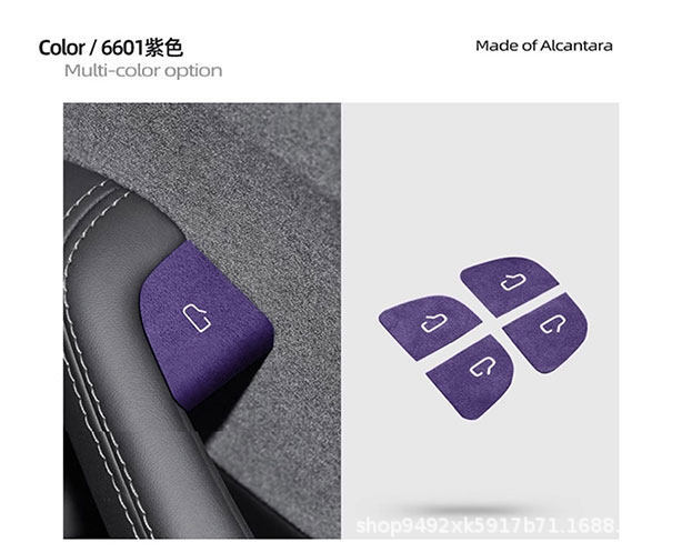 Cross-Border Preferred Choice: Tesla Model 3/Yl Car Door Switch Reminder Stickers, Suede Night Glow Interior Modification