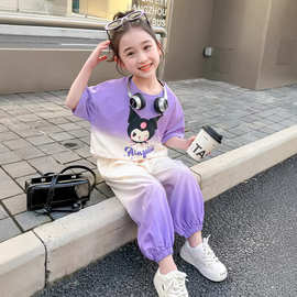 女童潮款渐变套装2026新款儿童夏季洋气可爱小女孩宝宝可爱两件套