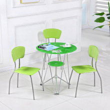 洽谈桌玻璃桌子圆钢化玻璃小圆桌现代简约玻璃圆桌椅组合圆玻璃桌