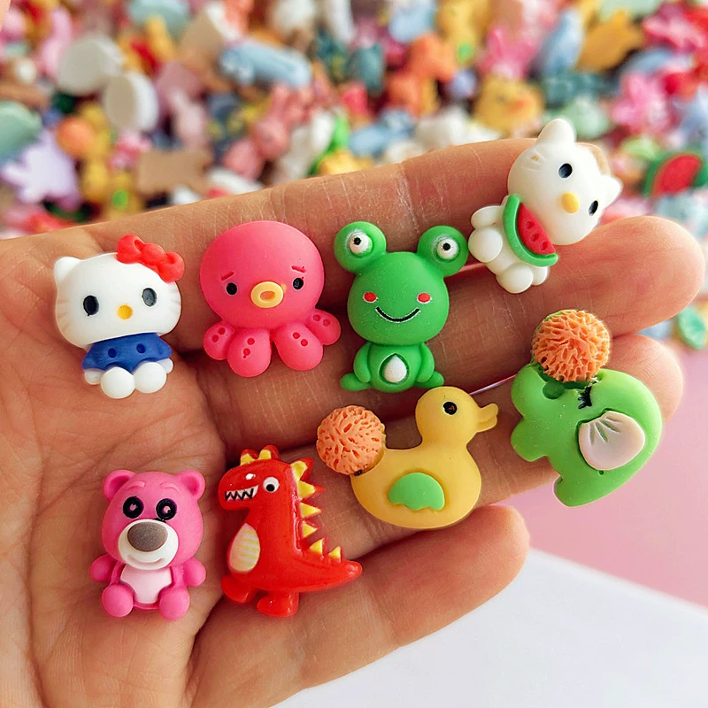 Животное миниатюрный клей капля DIY Ювелирный материал ручной работы мини плоский кролик панда мультфильм крем клей аксессуары из смолы