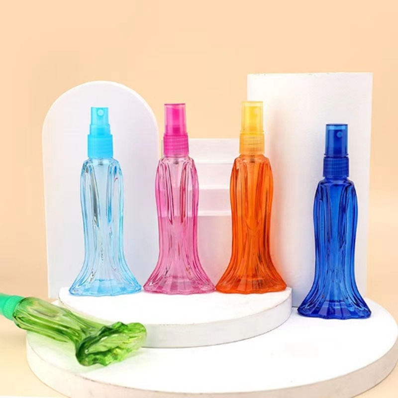 出口中东美人鱼玻璃喷雾香水瓶鱼尾玻璃瓶化妆品彩色鱼香水分装瓶