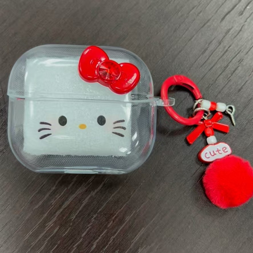 Aplicable Galaxy Buds 3Pro cubierta de auriculares bluetooth cartoon transparente cubierta suave DIY flores lindas TPU