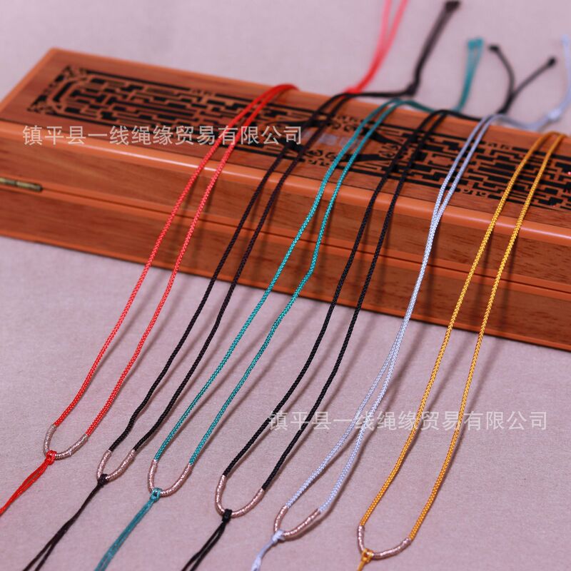 Wholesale Fine Adjustable Pendant Lanyard Multi-Color Clavicle Necklace Rope Men's and Women's Jade Pendant Jade Pendant Hanging Neck Rope