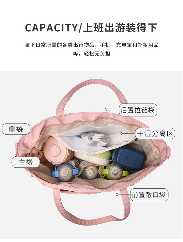 Spring 2025 New Mommy Bag, uniform size baby bottle bag, Spring 2025 single-shoulder bag, travel bag, colorful combination undefined