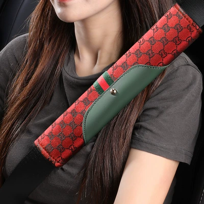 Fashionable and Breathable Leather and Seat belt shoulder pad