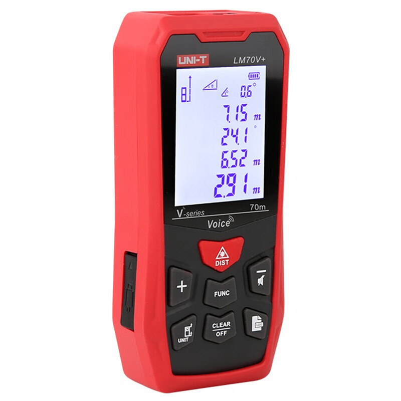UID UNI-T LM70V + rango láser de mano rango infrarrojo de voz 70 metros