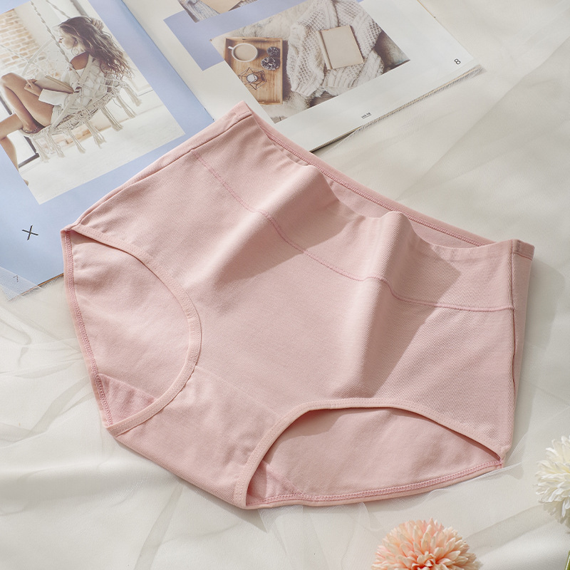 Ropa interior de cintura alta de las mujeres fábrica al por mayor 40 algodón entrepierna simple cómodo macaron color tamaño libre ropa interior de niña