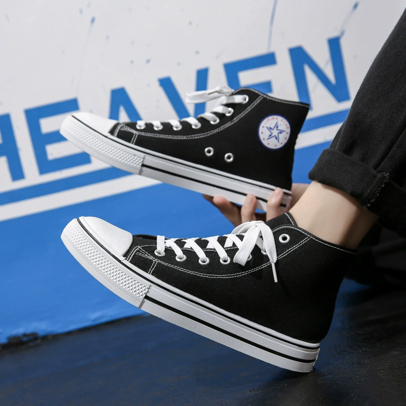 Новые высокие парусиновые туфли Dou Chuan для мужчин и женщин с тканевой обувью, модные ботинки для досок, Корейская версия студенческой обуви Joker оптом