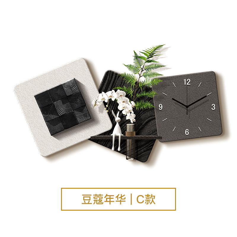 C-다층 입체 사암 + 수경 유리병 + 모조 녹색 식물 + 단단한 나무 블록 + 포인터(장식 없음)