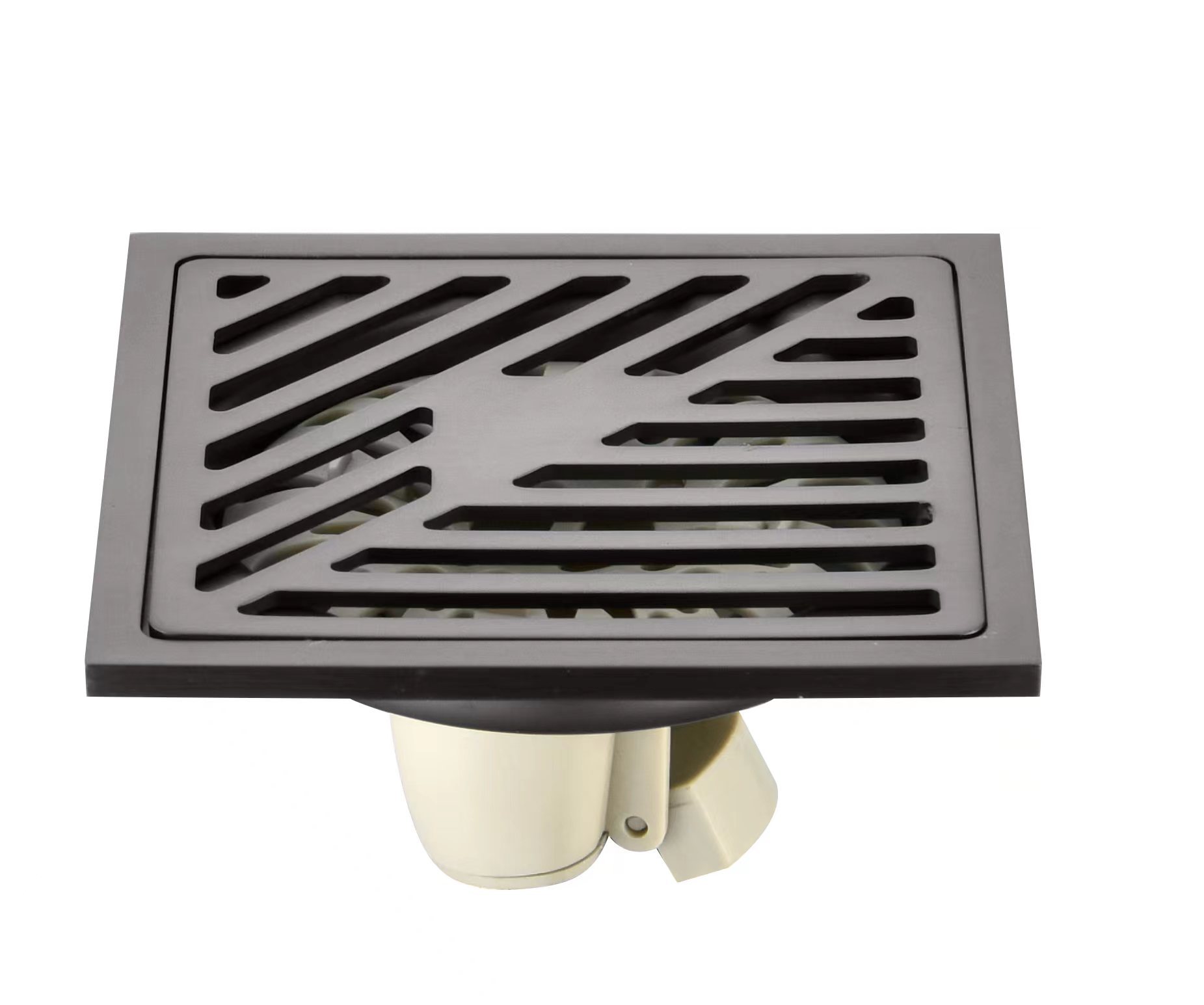 Pistola de desagüe de piso de cobre gris baño desodorante de alcantarillado de gran desplazamiento tira invisible ducha lavadora de doble uso