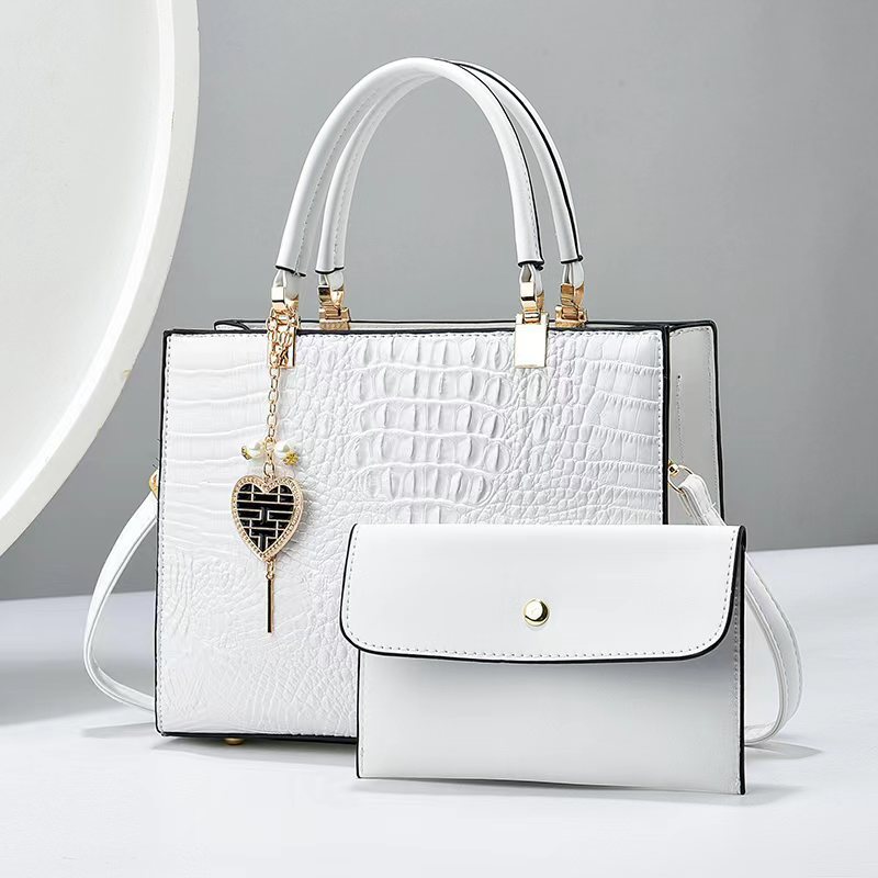 Taizhou bolso de mujer piel brillante cocodrilo piedra textura bolsa de gran capacidad de hombro bolso de mano bolsas grandes