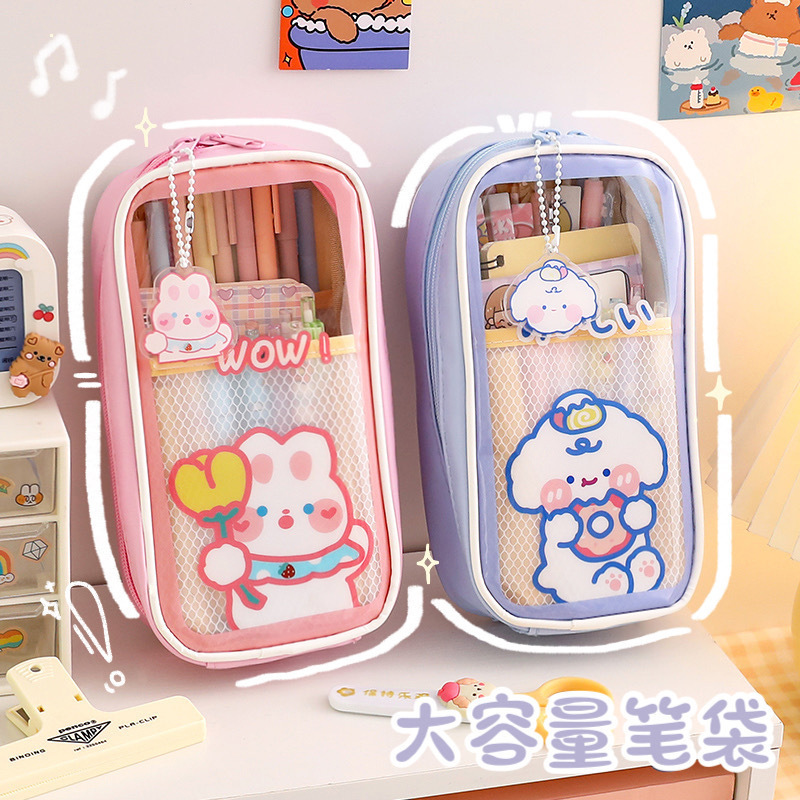 Cartoon transparent capacious plastic waterproof cute Japanese high…