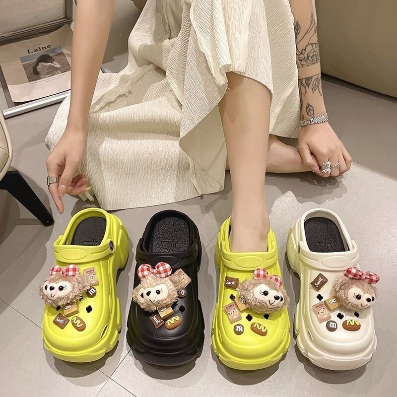 Duffy Bear Clogs for Women, Summer 2026, Internet Celebrity DIY Thick-Soled Height-Increasing Outdoor Casual Non-Slip Closed-Toe Sandals Duffy Bear Clogs for Women, Summer 2026, Internet Celebrity DIY Thick-Soled Height-Increasing Outdoor Casual Non-Slip Closed-Toe Sandals